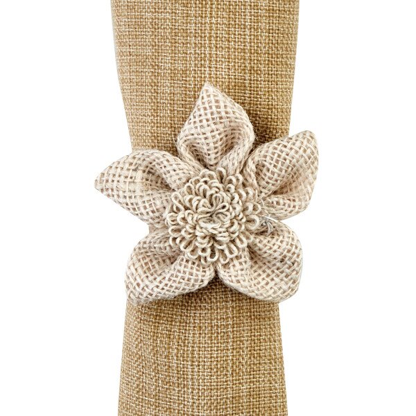 Jute Flower Napkin Ring Park Designs